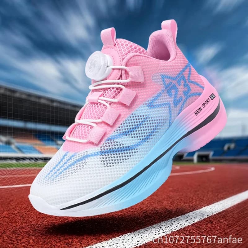 Scarpe Sportive per Bambini, Nuova Moda con Chiusura a Rotella, Comode Scarpe da Tennis Traspiranti per Ragazzi e Ragazze