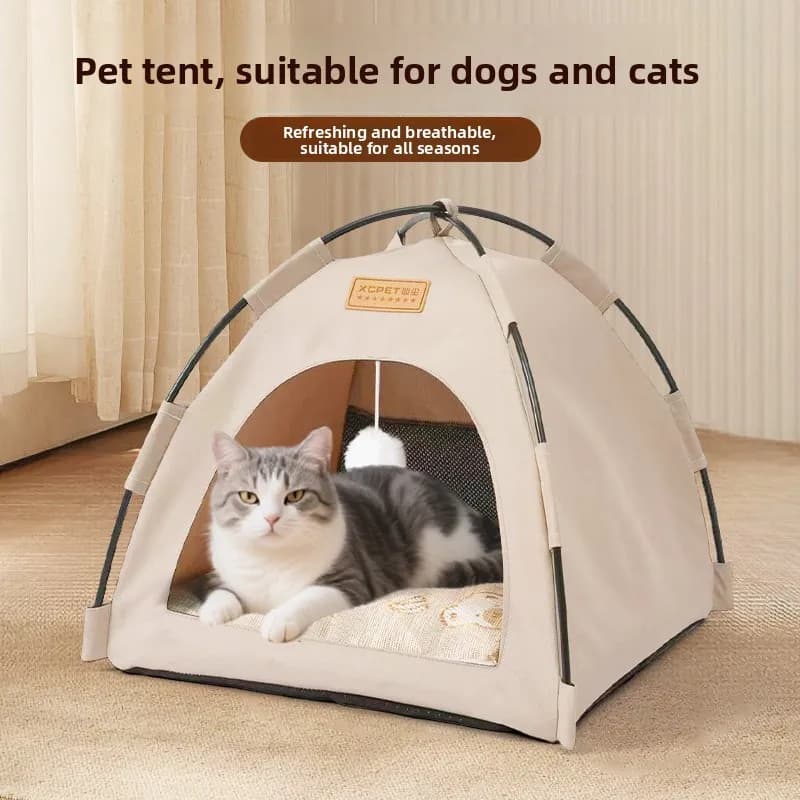 Cuccia Pieghevole per Animali Domestici Stile Campeggio, Universale per Tutte le Stagioni, Accogliente e Morbida, il Paradiso per i Piccoli Amici