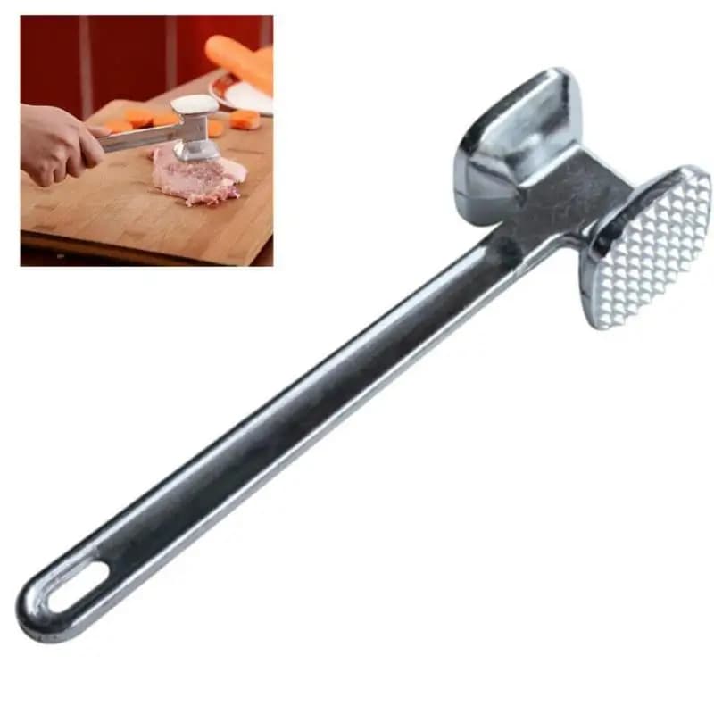 Double-sided aluminum alloy meat hammer for domestic use, steak hammer, bulk beef curtain, kitchen accessories