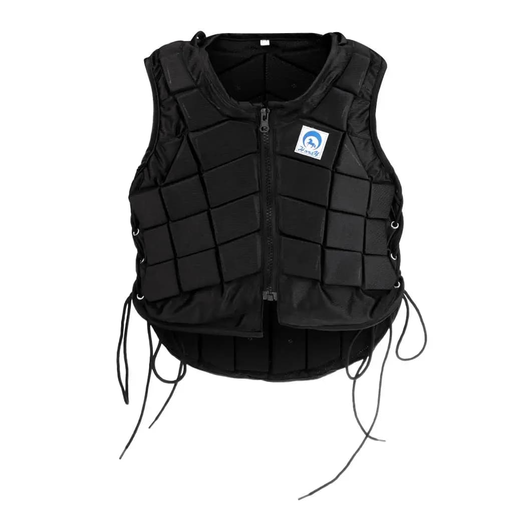 Gilet Protettivo con Assorbimento degli Urti, Giacca di Sicurezza con Cerniera per Equitazione e Sport Equestri