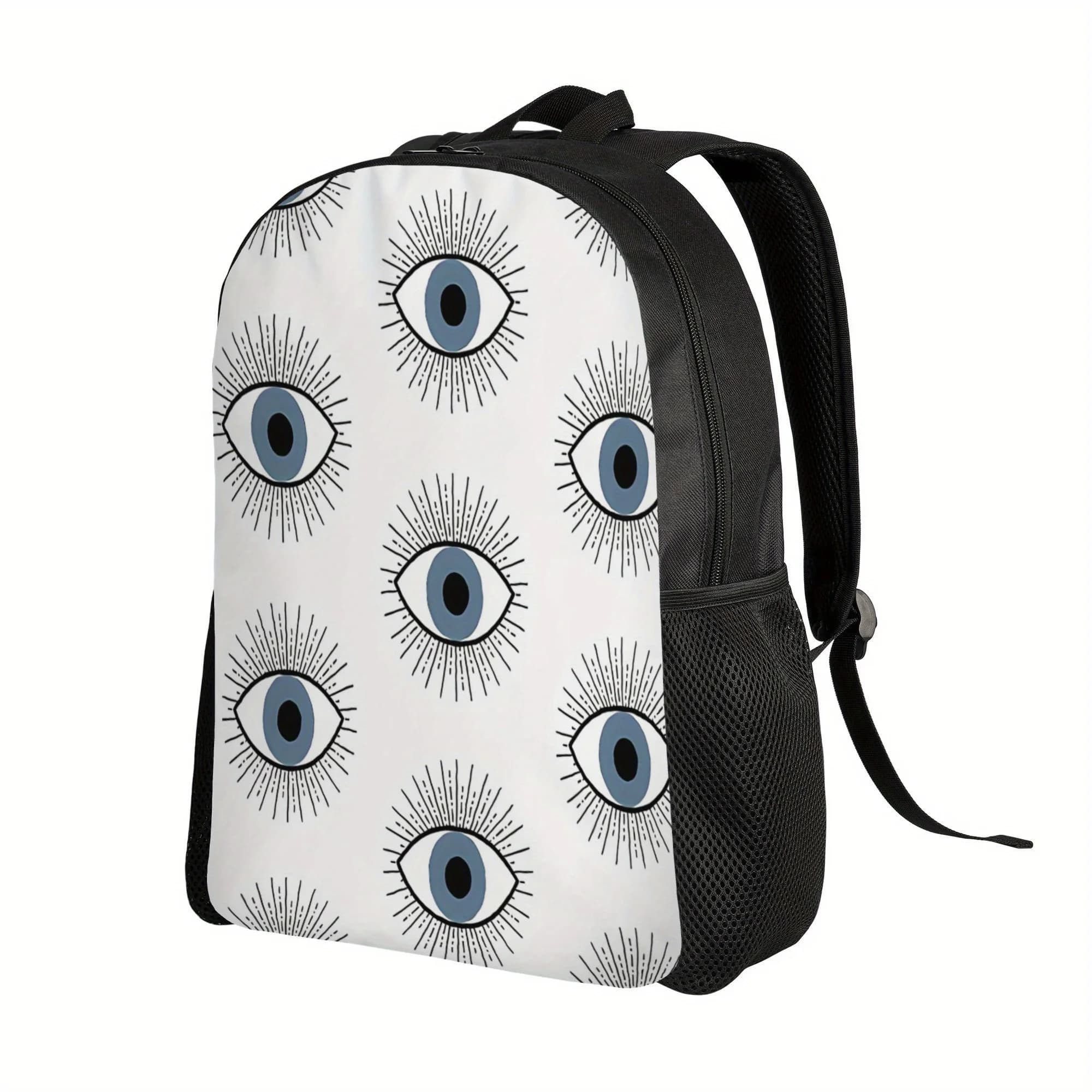 Elegant backpack with single compartment, design eye of Allah, elegant and beautiful, perfect for everyday use and free time exits