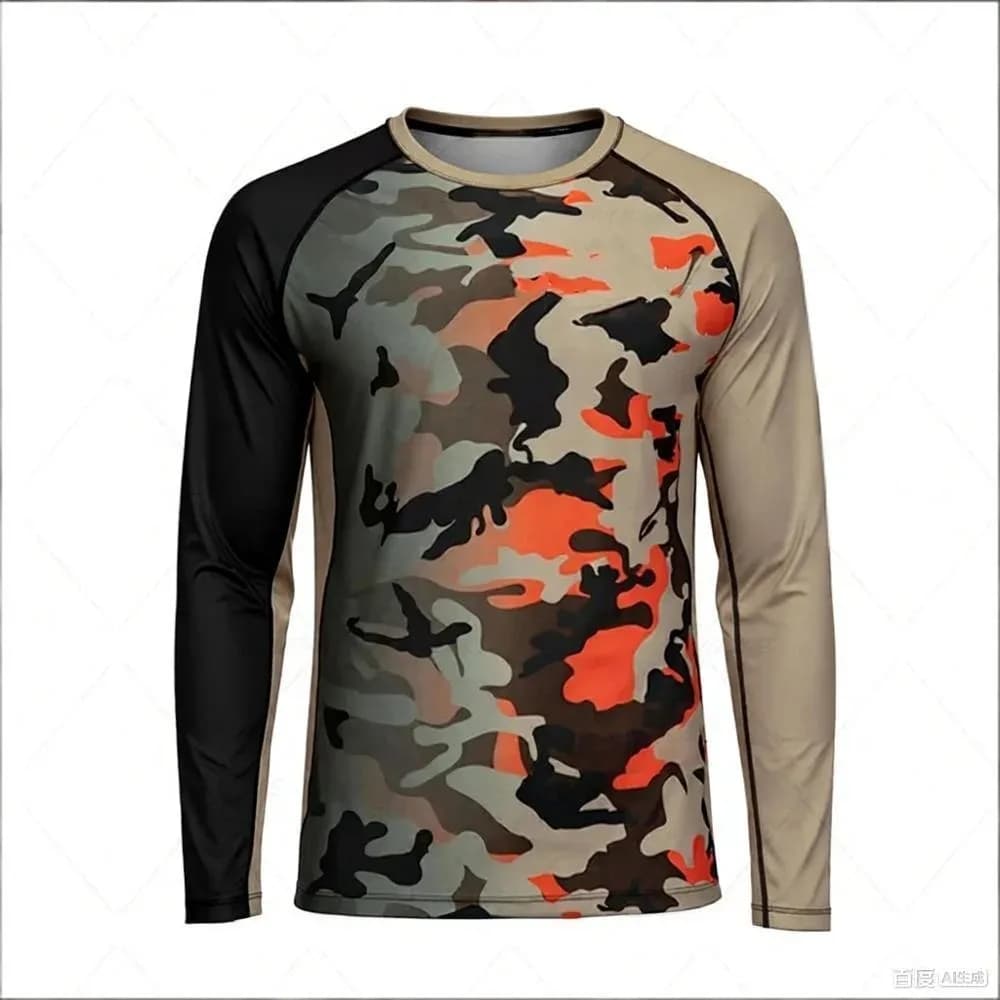 Maglietta da pesca a maniche lunghe, abbigliamento sportivo essenziale da uomo per tutte le stagioni, un must per fitness e tempo libero. 4 venduti.