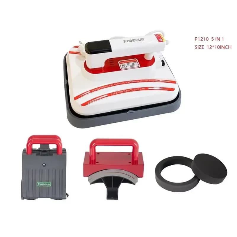 Small Heat Press Combo Machine Sublimation Machine Portable T-shirt Printing Machine 5 IN1P1210R-V5