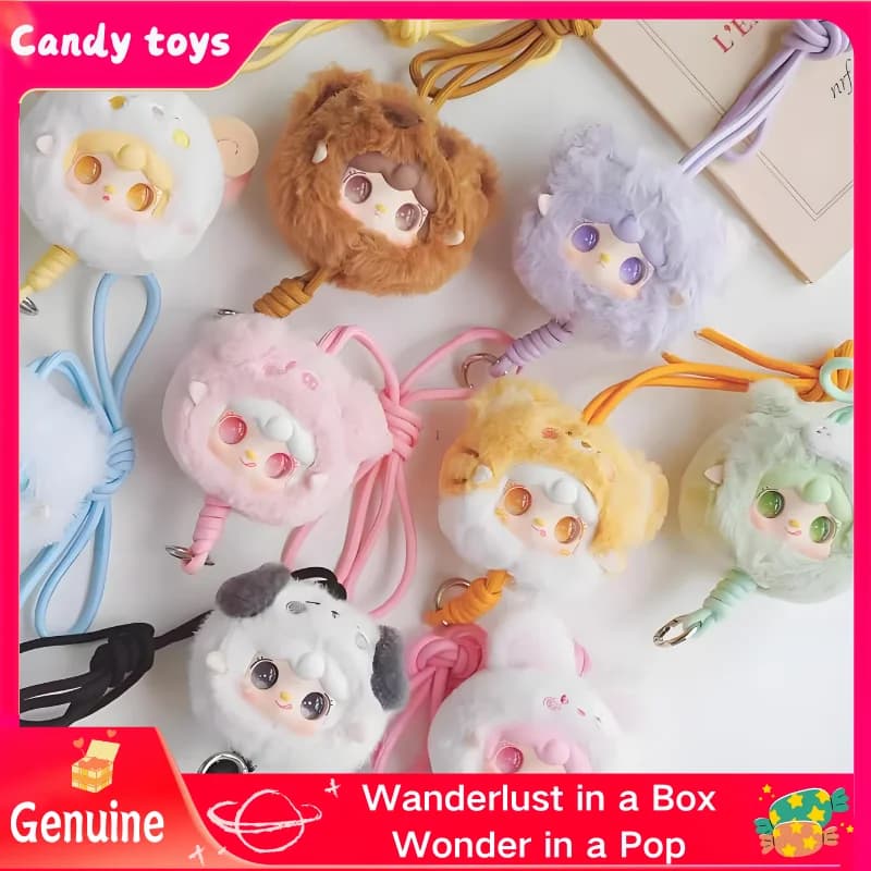 Yooki Oxygen V7 Little Zoo Series Blind Box Vinile Faccia Peluche Telefono Pendfent Figurine da collezione Bambola Giocattolo per bambini Regali di compleanno