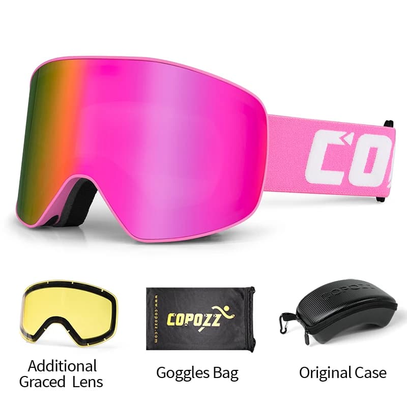 Occhiali da sci professionali Uomo Donna Anti-appannamento Occhiali da sci cilindrici da neve Protezione UV Inverno Sport per adulti Snowboard Gafas Sci