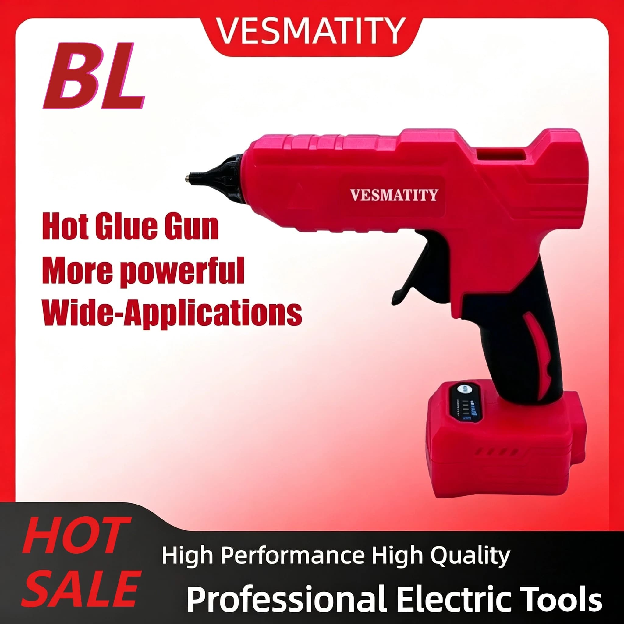 Cordless Electric Hot Melt Glue Gun Electric Glue Gun 11mm Glue Stick Hot Melt Welding Air Gun For Milwaukee 18V/20V Battery