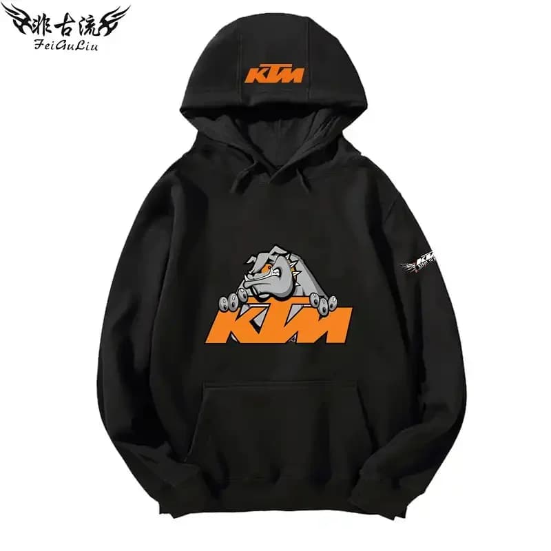 Abbigliamento da moto dell'equipaggio KTM per fuoristrada, giacca per amanti delle motociclette, felpa con cappuccio da uomo