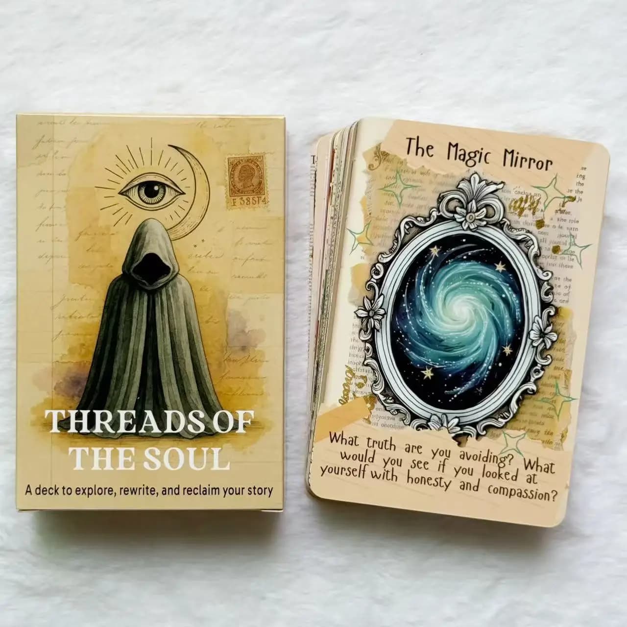 Threads of The Soul Oracle Deck, 50 carte Oracle per lettura personale, 12x8 cm, carte dei tarocchi, giochi di carte, 14+