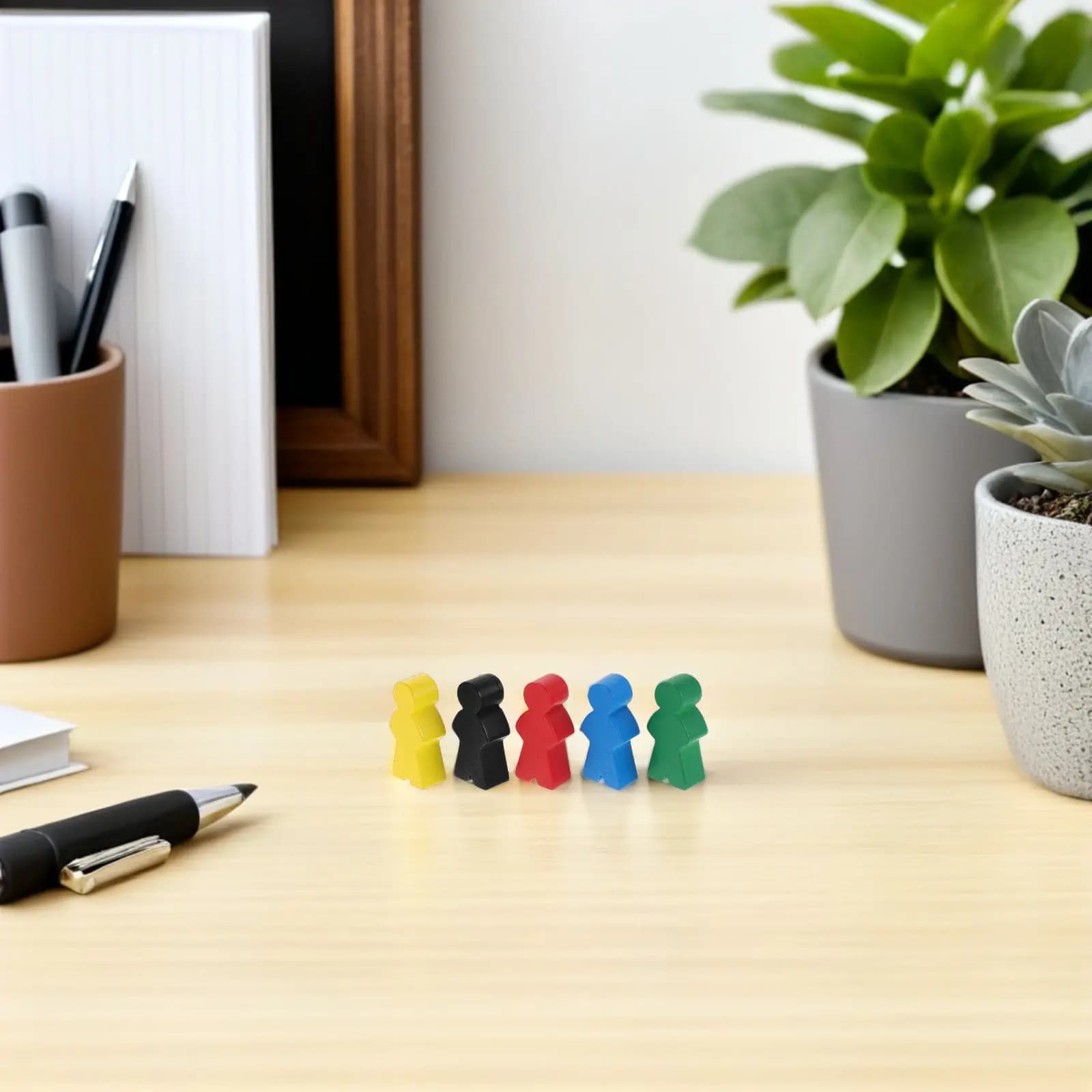 Set di 100 Meeples in Legno Multicolore, Pezzi da Gioco per Giochi da Tavolo, Giochi per Famiglie, Aula Scolastica, Gioco di Strategia e Classificazione