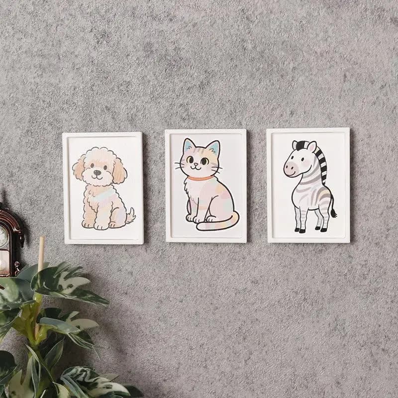 3 Pezzi Cornici in Miniatura per Casa delle Bambole, Scala 1:12, Decorazioni per Giocare a Casa delle Bambole, Giocattoli per Bambini