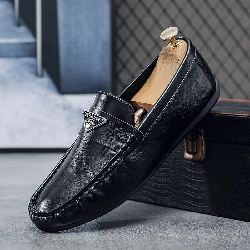 luxury black shoes for men casual shoes brand moccasins men comfort casual driving shoes business