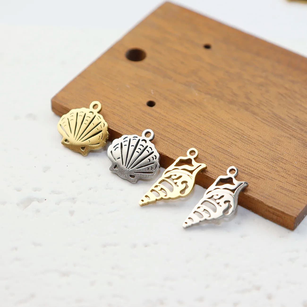 10 pezzi in acciaio inossidabile con motivo marino, smalto a specchio, accessori per gioielli di moda, ciondoli, piastra sottovuoto artigianale fai da te, impermeabile