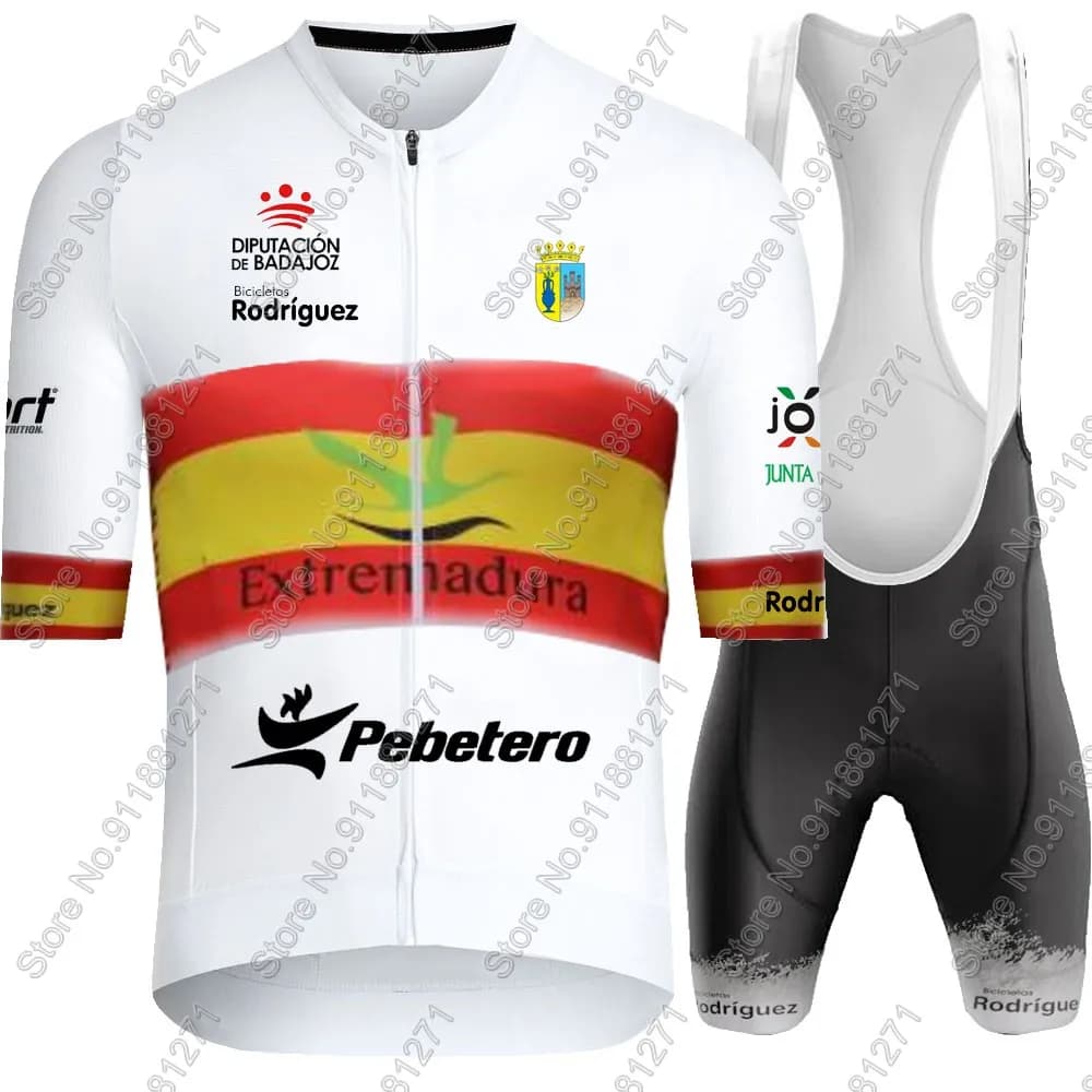 Spagna Estremadura PEBETero 2026 Maglia da ciclismo Set Manica corta Espana Abbigliamento Bici da strada Camicie Tuta Pantaloncini da bicicletta MTB Maillot