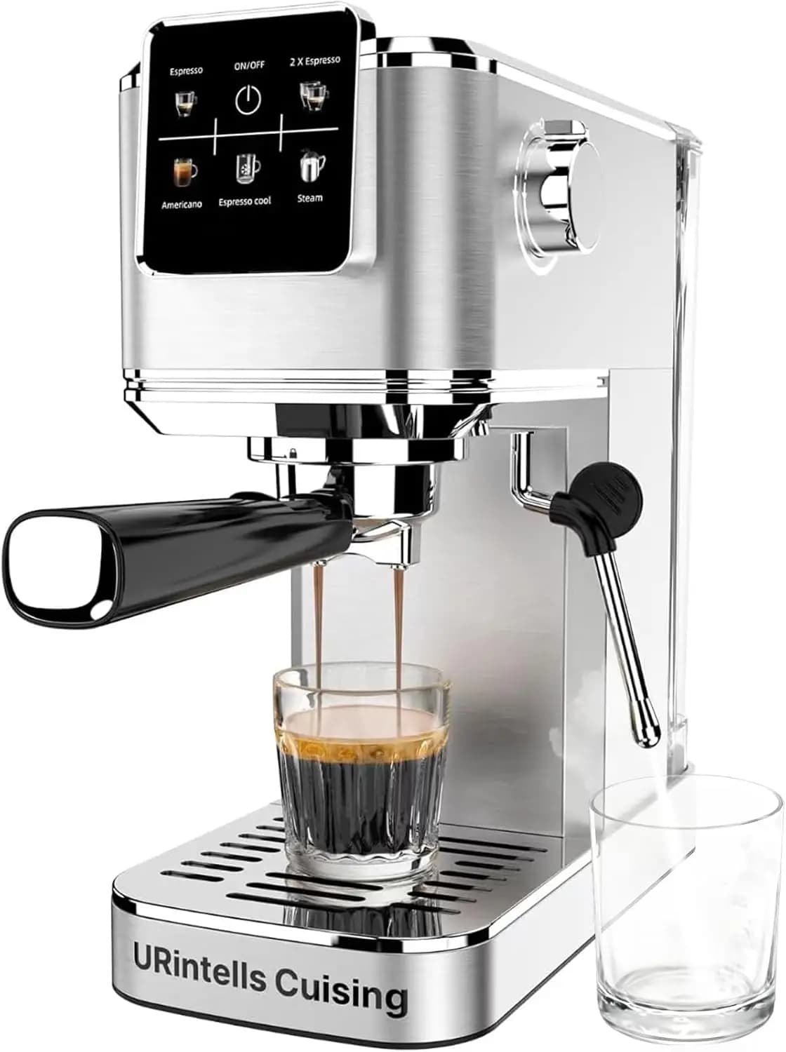 Macchina per Espresso 20 Bar con Schermo Touch, Montalatte a Vapore per Cappuccino, Latte, Americano, Cold Brew, Riscaldamento Rapido