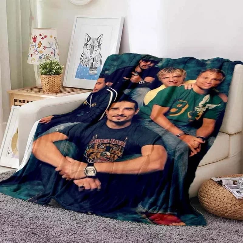 BSB Backstreet ragazzi coperta leggera, confortevole, morbida e traspirante, letto, divano coperta da esterno biancheria da letto coperta sottile da viaggio