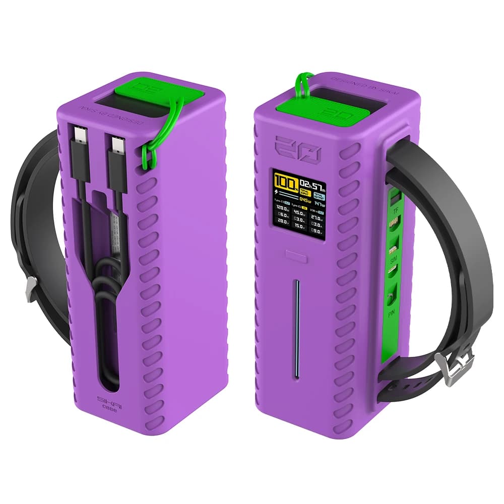 Custodie in silicone per CUKTECH 20 Power Bank 140W 25.000mAh Borse copri caricabatterie portatile per laptop con cinturino