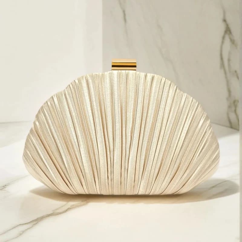 Borsa da Sera a Forma di Conchiglia per Donna, Elegante Borsetta di Lusso di Alta Gamma, Clutch dal Design Raffinato per Cene e Feste