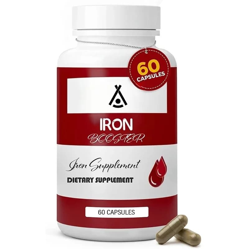 Contains Vitamins and Folic Acid. Support Red Blood Cell Generation, Iron Supplements, 60 Capsules