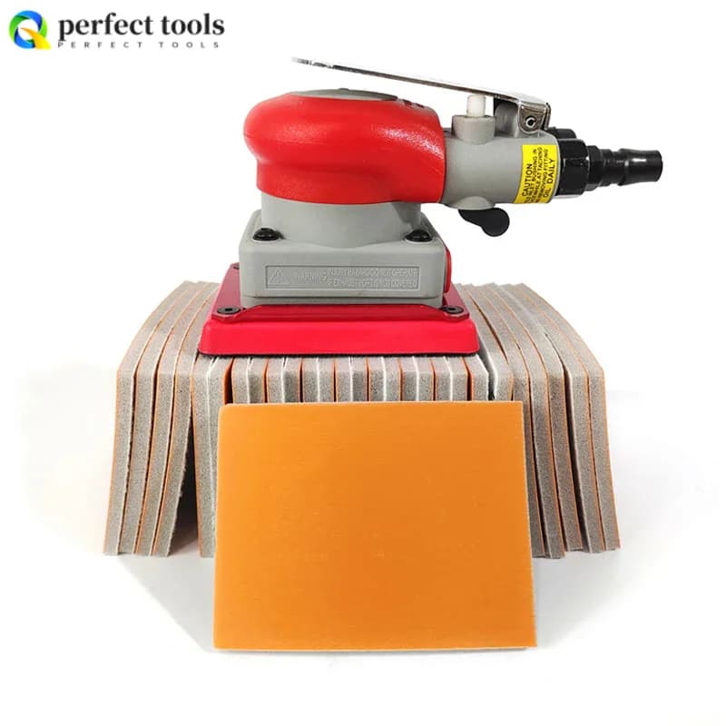 75*100mm quadrato spugna abrasiva a secco blocco di carta vetrata vernice per auto lucidatura lucidatura bellezza Back floccaggio 2000 grana