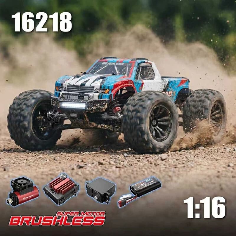 MJX 1/16 scale 16218 brushless remote control four-wheel drive high-speed racing off-road monster truck 2.4G RC adult boy toy
