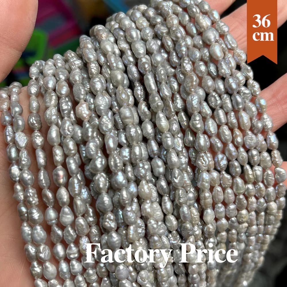 Perla d'acqua dolce naturale da 3-4 mm, piccola perla barocca, distanziatore allentato, per realizzare accessori per collane, braccialetti, gioielli fai da te