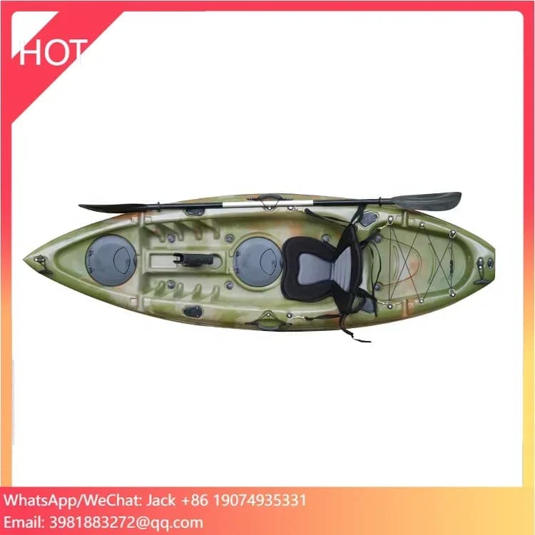 Vicking Kayak speciale a sedile singolo da 9 piedi Kayak da pesca sit-on-top di vendita caldo Kano 1 persona Sit On Top Kayak da pesca 5 pezzi