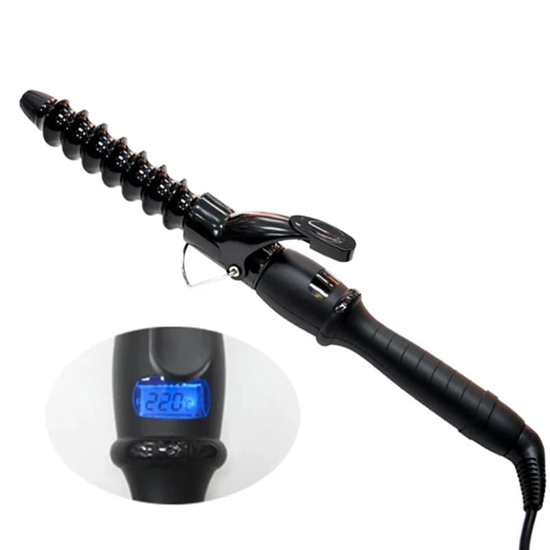 PRO Ceramic Spiral Iron Curly Hair Wrinkle Wrinkle Rotation Iron Curls Styler Magic Screw Hair Harmful Tools for Styling