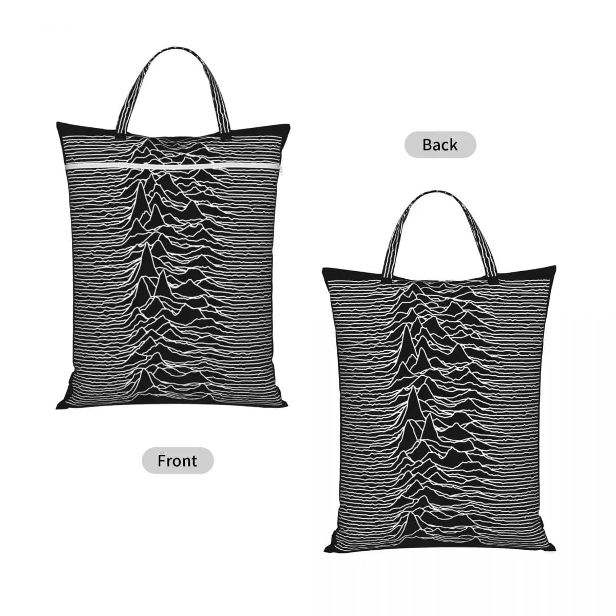 Unknown Pleasures Travel Laundry Bag Waterproof Reusable Dirty Clothes Pouch Gym Yoga Vacation Washing Basket