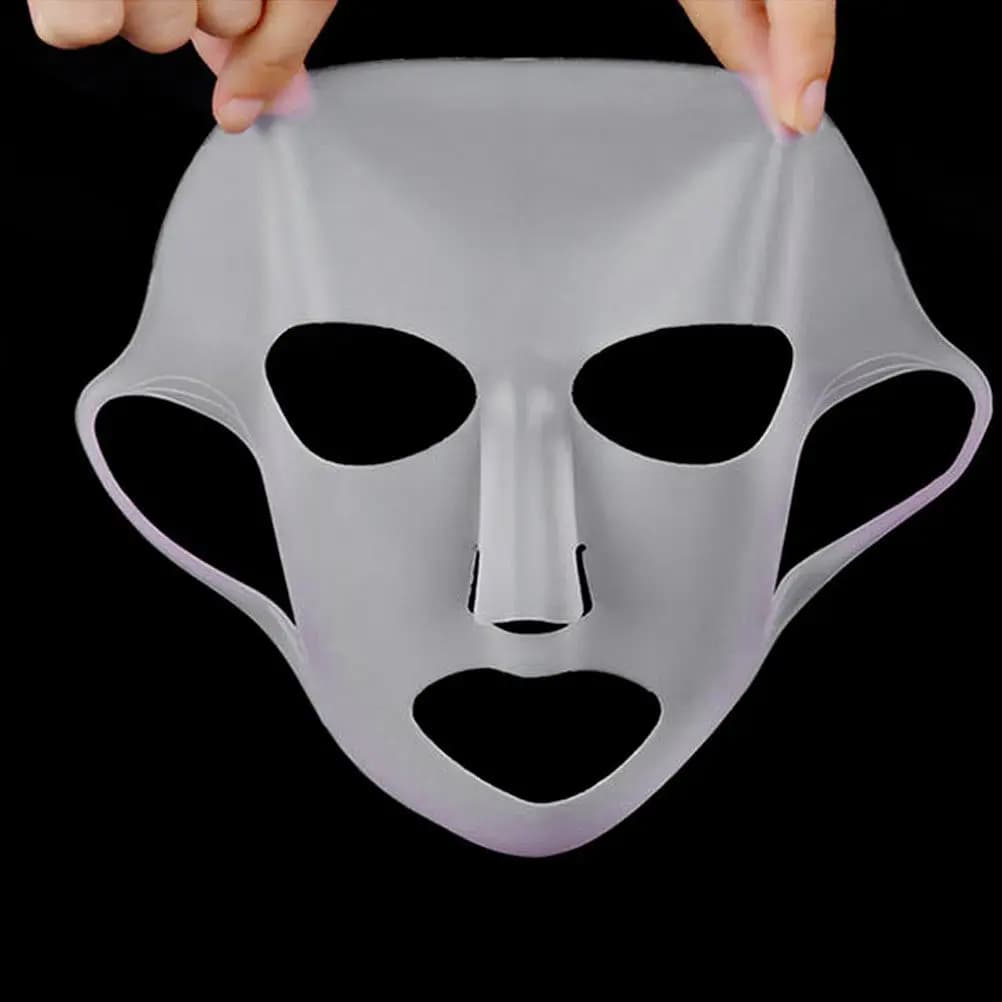 Maschera in silicone riutilizzabile impermeabile con design morbido per le orecchie, antiscivolo, per maschere in tessuto, per vapore facciale, idratante, strumento di bellezza fai da te