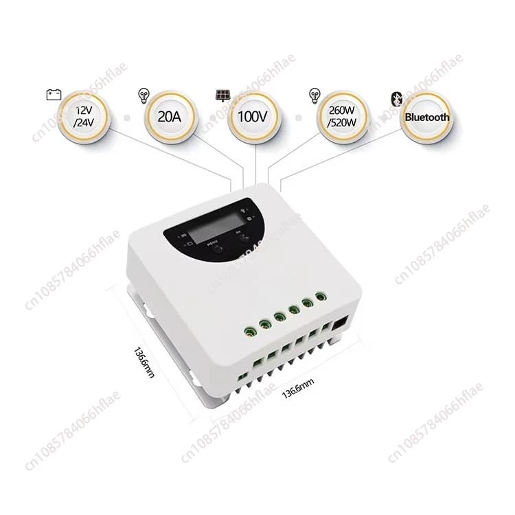 12V 24V 48V 60A 40A 20A Regolatore di carica Bluetooth Regolatore MPPT Sistema di pannelli solari per yacht RV Camper nominale