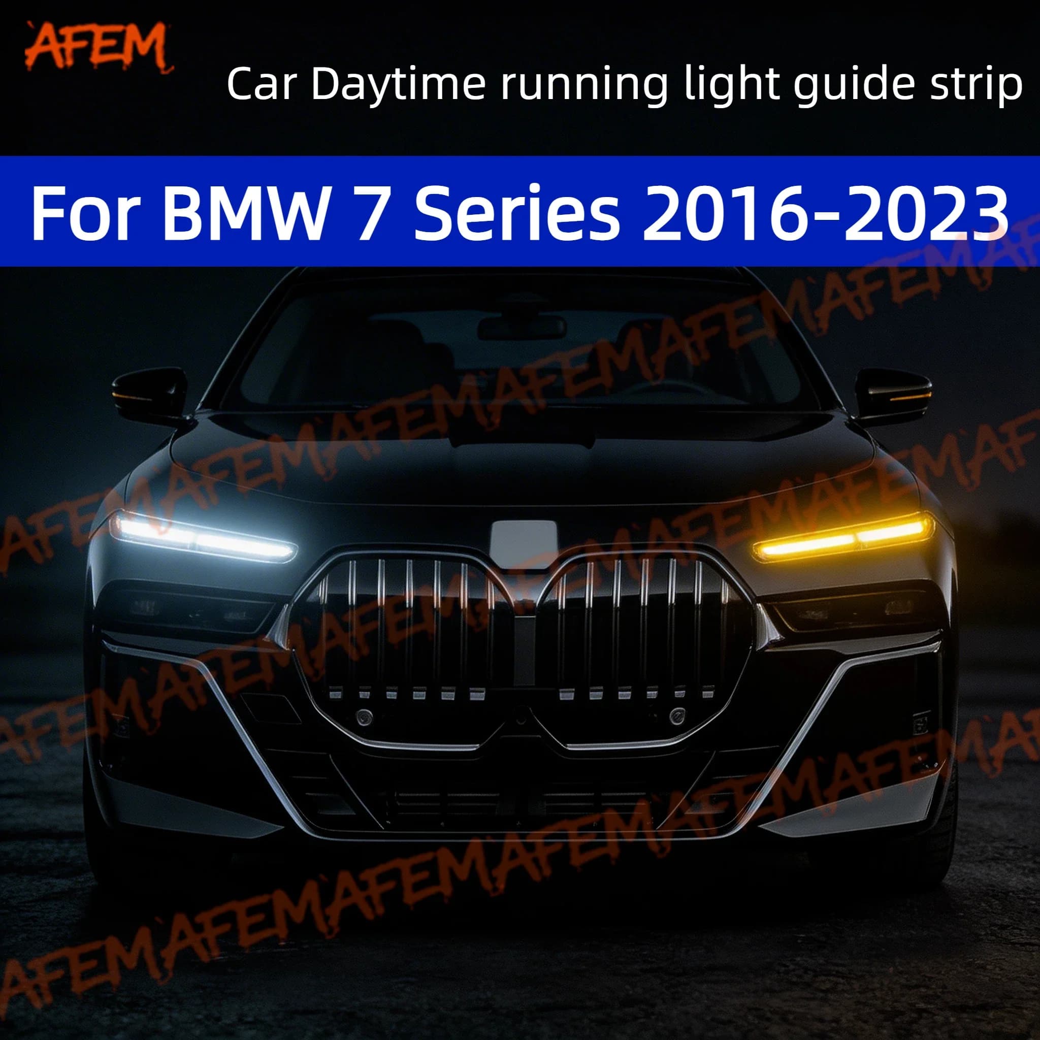 Daytime Running Light Guide Strip For BMW 7 Series 2016-2023 Auto LED DRL Daytime Running light Flexible Decorative Ambient Lamp