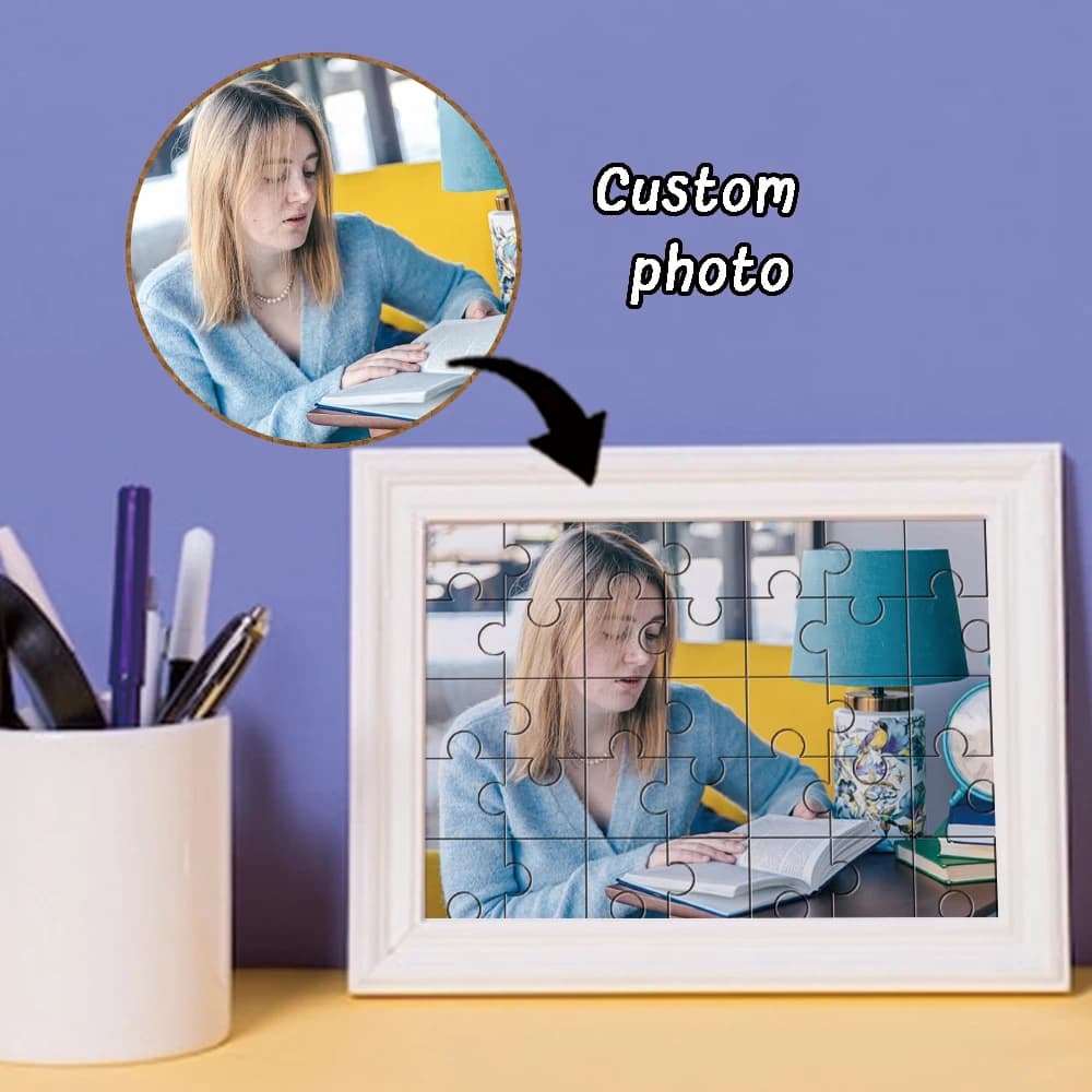 35/300/500/1000pcs, Customize wooden photo puzzle, Personalized photo puzzles for couples/families