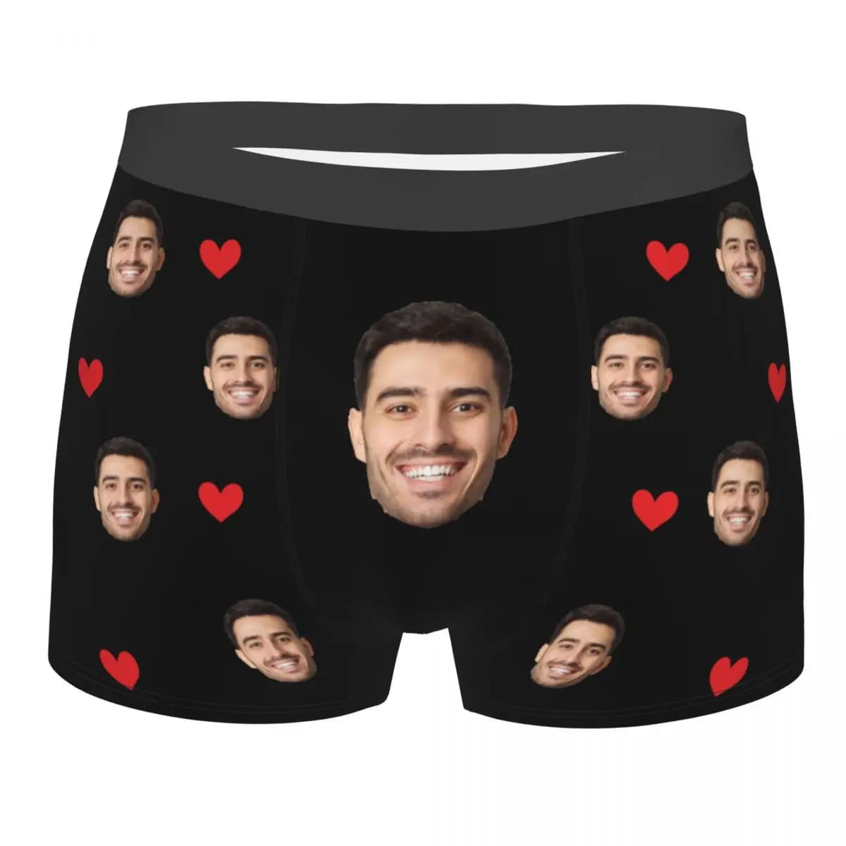 Personalizzato personalizzato viso foto uomo intimo lungo boxer slip pantaloncini mutandine divertenti mutande traspiranti per uomo