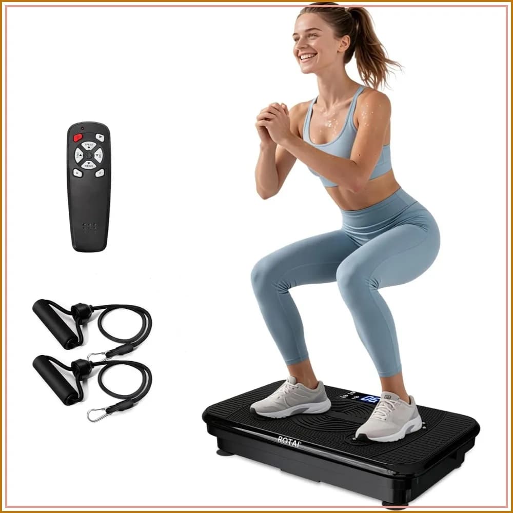 Vibration Plate for Lymphatic Drainage & Full Body Workout, Home Exercise Machine for Weight Loss and Muscle Toning, 400 lbs Capacity Fitness Platform