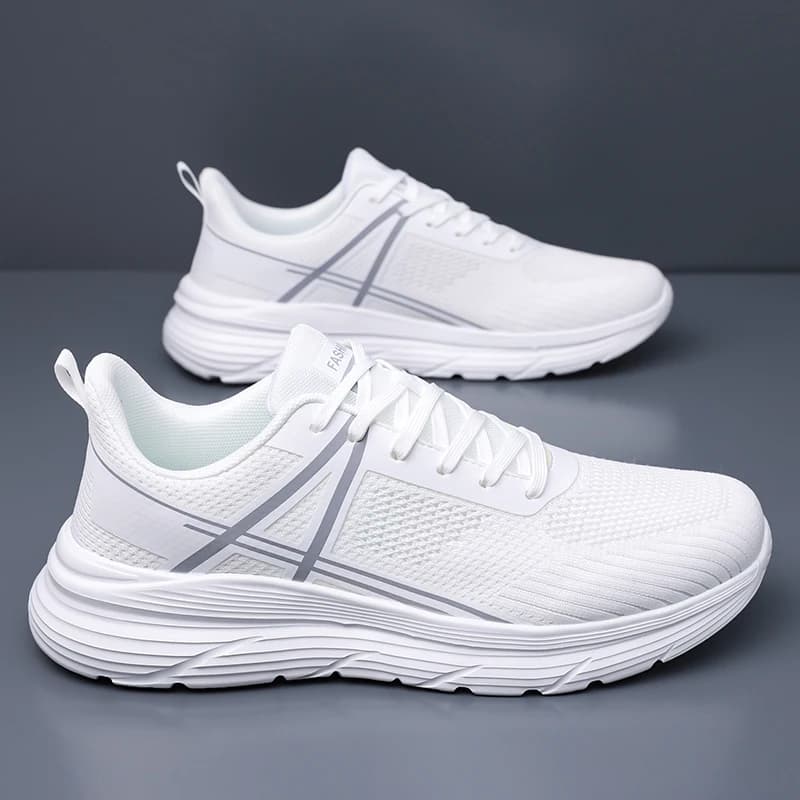Scarpe da uomo, Scarpe da corsa da uomo con suola morbida, Scarpe sportive primaverili traspiranti con suola spessa, Scarpe casual ammortizzanti in mesh intrecciato