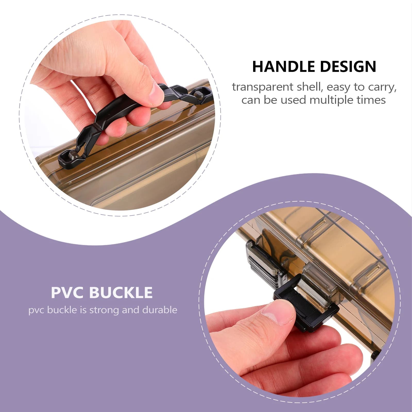 1 piece fishing gear box for outdoor enthusiasts Waterproof design fishing gear box easy to carry