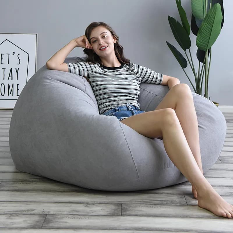 Divani Pouf Vintage Senza Telaio, Divani Pouf Imbottiti per Dormire, Pouf da Giardino Carini, Mobili in Rattan per la Casa