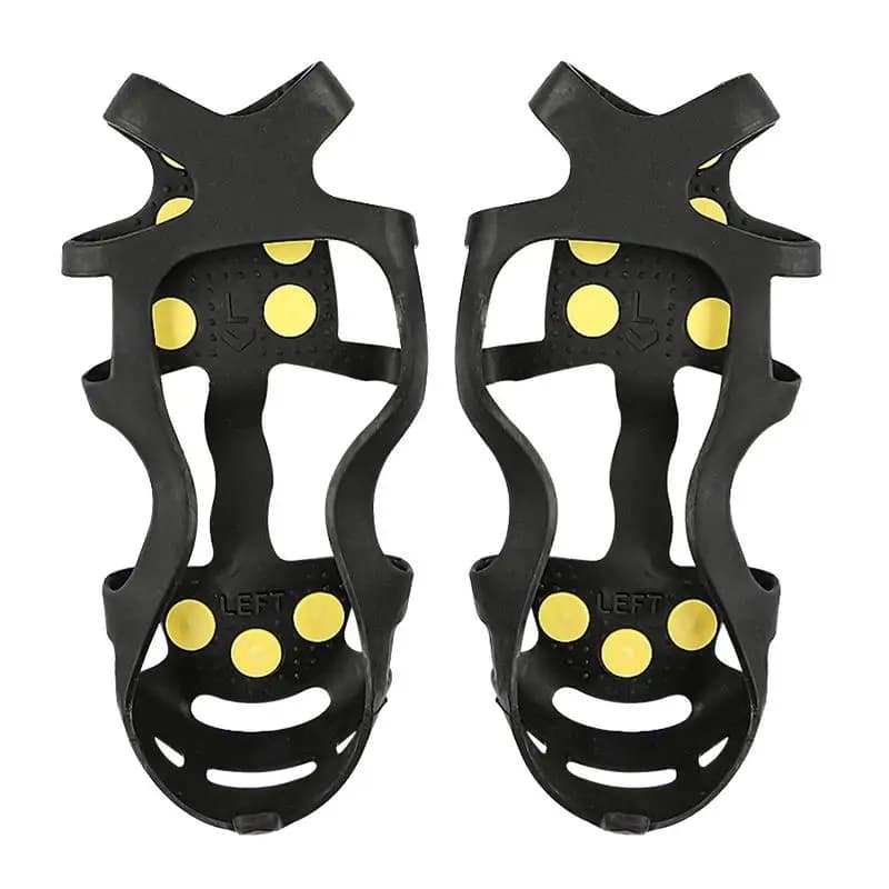 Impugnature per ghiaccio per scarpe Ramponi da neve per ghiaccio a 9 denti Pinze leggere Attrezzatura da esterno Impugnature per ghiaccio Witer Adatto per scarpe da ginnastica Scarponi da trekking Sport