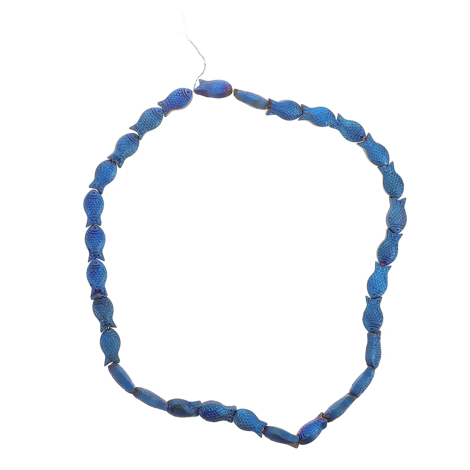 30Pcs Frosted Glass Fish Beads Matte Ocean-Themed DIY Jewelry Making Supplies for Bracelets Necklaces Earrings Craft Projects