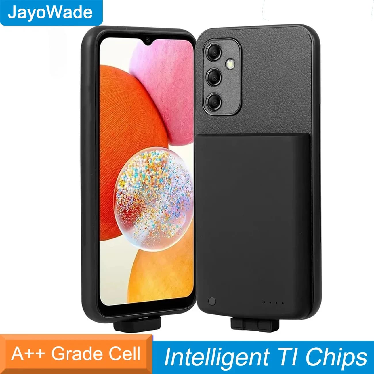 Custodie Custodia per caricabatteria da 5000 mAh per Samsung Galaxy A14 Custodia A14 5G Custodia per telefono Power Bank per Samsung Galaxy A14 Custodia per batteria