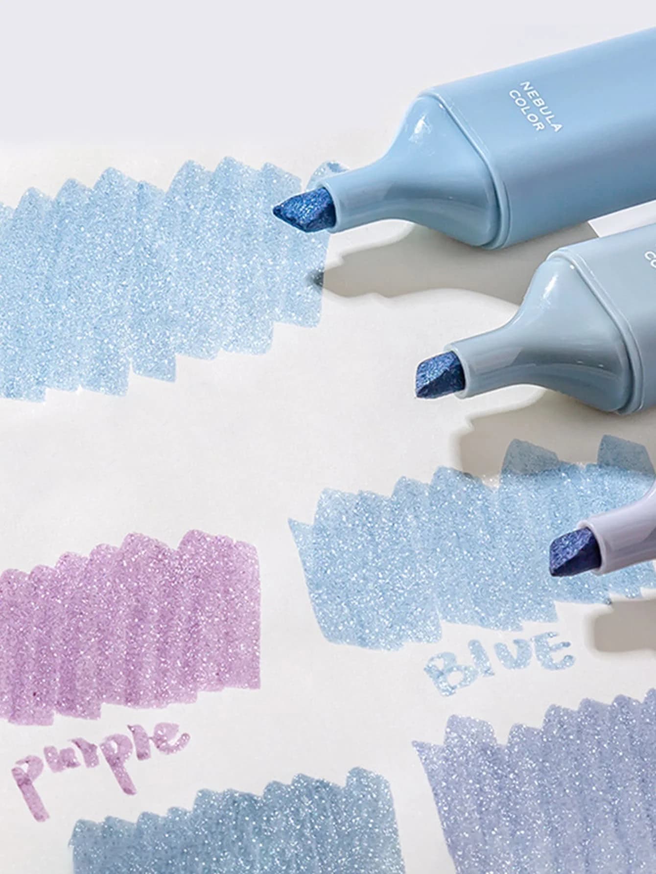 Set di 4 evidenziatori glitterati, per diario studentesco, scrapbook, pittura, fai da te, cancelleria per studenti in classe e in ufficio