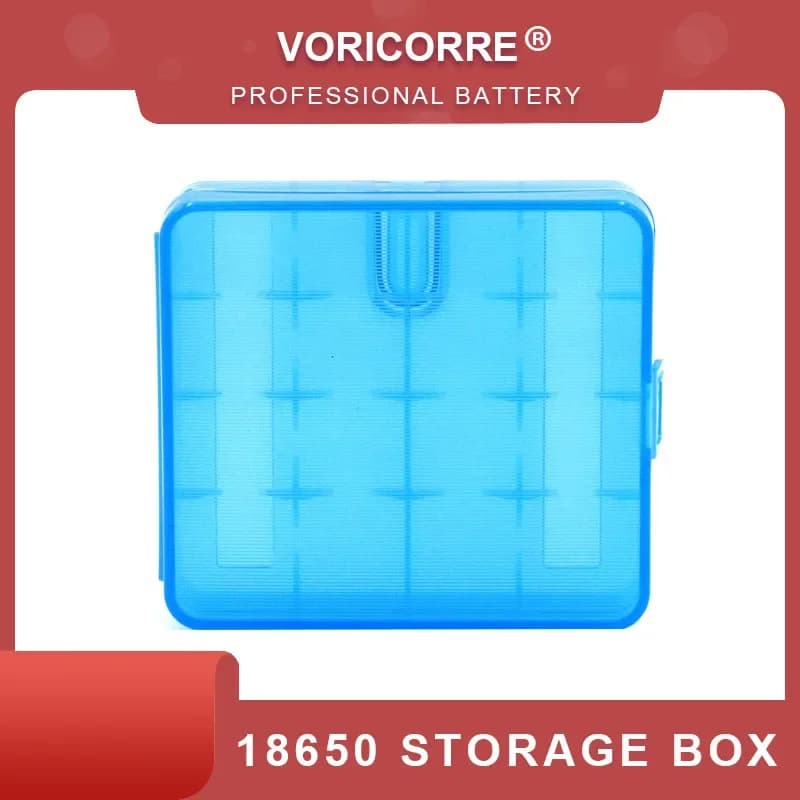 4 slot 18650 Rechargeable battery Storage box Plastic box 4 sections equipment Addens