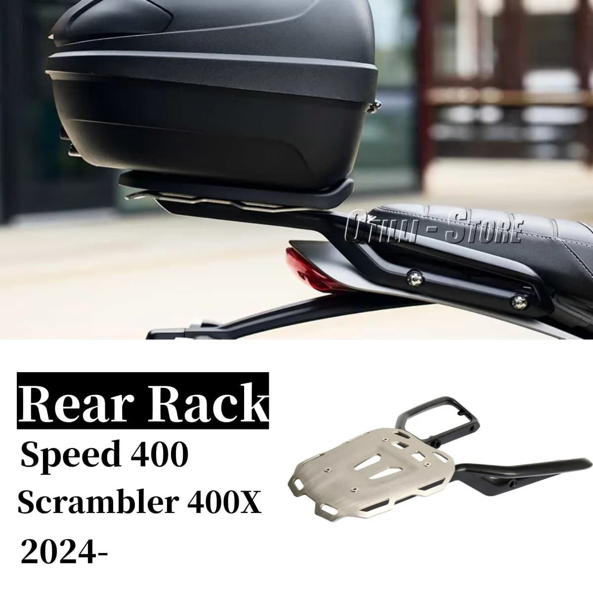 Nuovo Portapacchi posteriore per moto per Speed 400 Scrambler 400X Speed400 2024 2025 Supporto per scatola di immagazzinaggio staffa di carico di coda