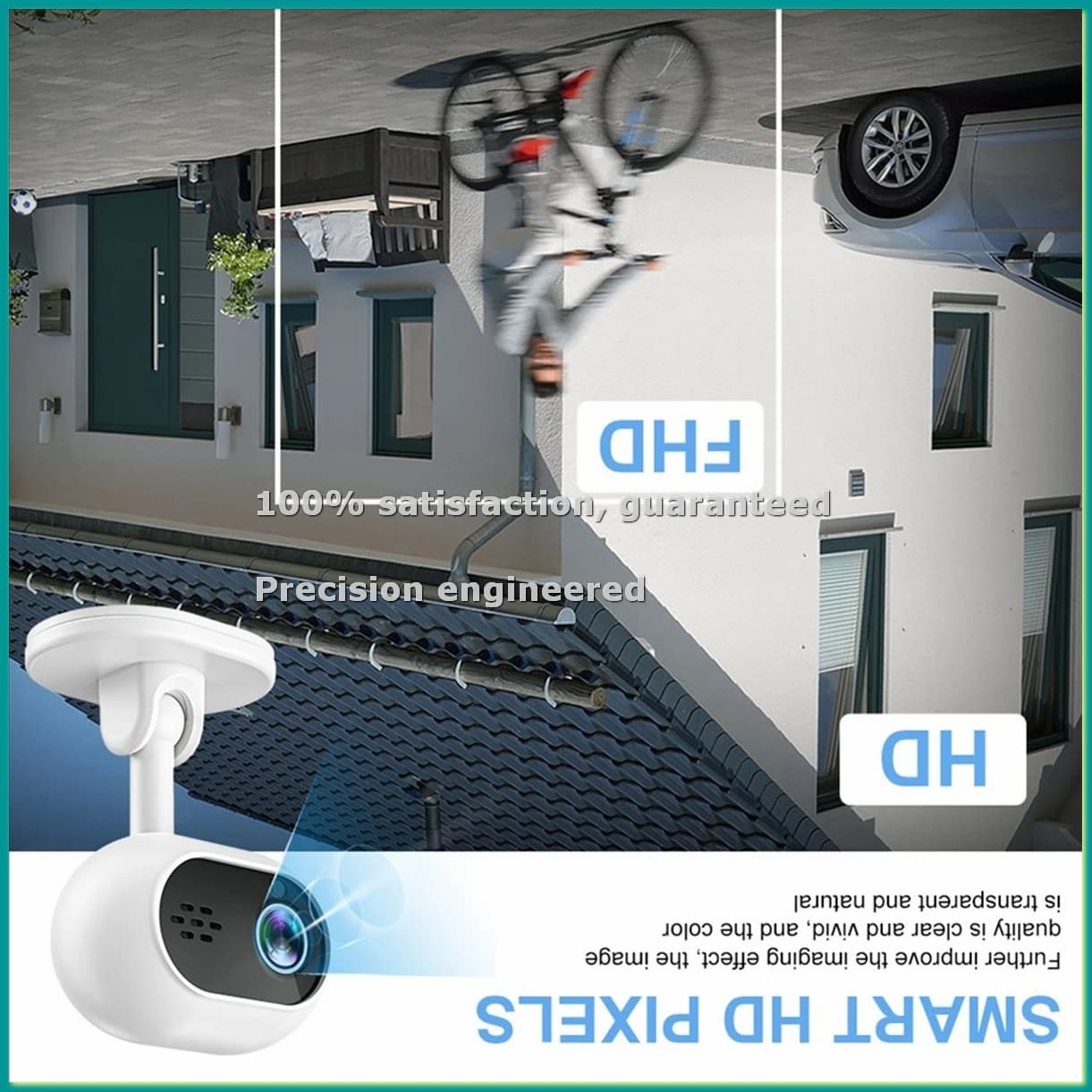 Smart Mini A4 1080P IP Camera for Interior, Wireless Home Security Camera with Automatic Tracking on IWFCam-TCES App