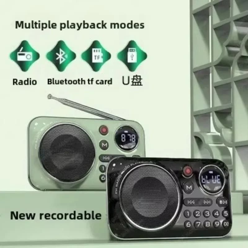 Radio Portable FM Jmz-F21, Radio Taxable Rechargeable with Excellent reception, Bluetooth Speakers Wireless Hi-Fi