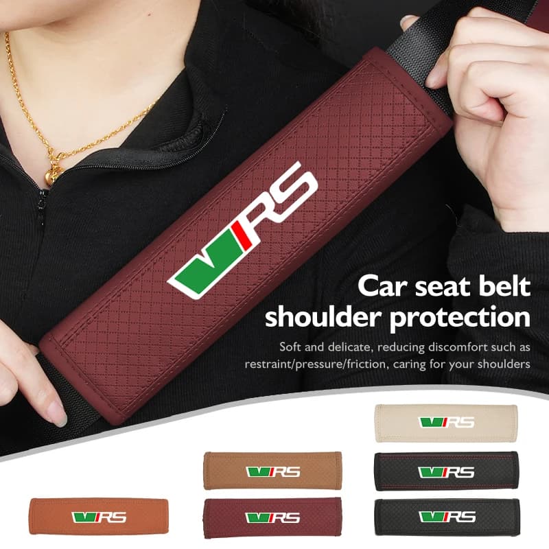 For Skoda Car Seat Belt Shoulder Cover Breathable Protection Seat Belt Pads Accessories Superb MK3 Derivative VisionS Yeti Scala