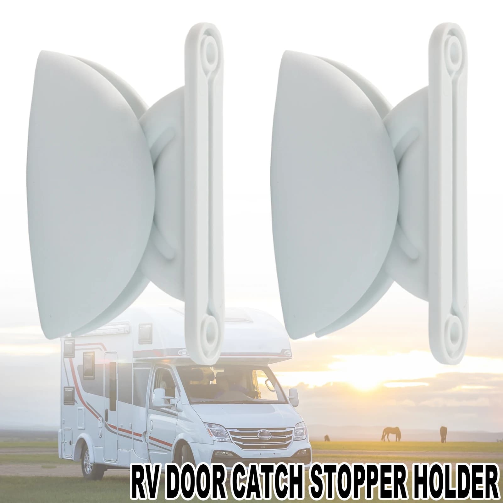 2x Fermo per porta del camper Cattura per roulotte Camper Barca RV Fermaporta Clip Soggiorno Supporto Fermo RV Camper Barca Parti di ricambio