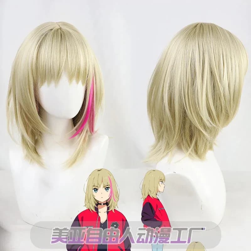 Kawai Rika Aonuma Neiru Ohto Ai Sawaki Momoe WONDER EGG PRIORITY Costume Cosplay Parrucca piena