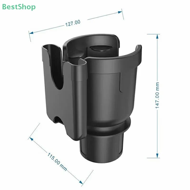 Portabicchieri per auto 2 in 1 con supporto per telefono cellulare Portabicchieri Adattatore per espansore Supporto per organizer multiuso per tazze di bottiglie