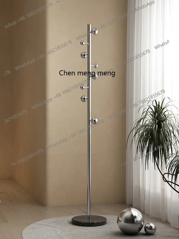 D178 Luxury Floor Lighting Clothes Bedroom Stainless Steel Clothes Standing Living Room Corner Office Furniture Clothes